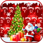 happy red christmas keyboard b android application logo